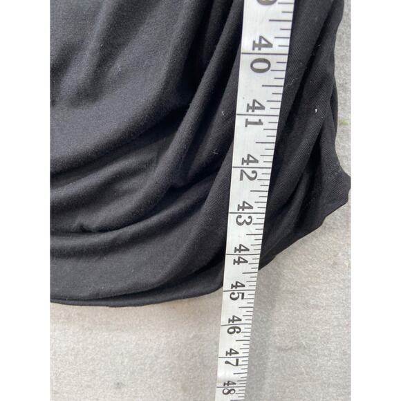 Baum und Pferdgarten Dress Sz Medium Black Ruched Bodycon Midi Jelisa Stretch - Picture 6 of 13